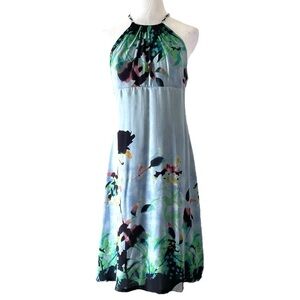 Vintage 90’s Floral Halter Dress | Glam Grunge Festival Dress